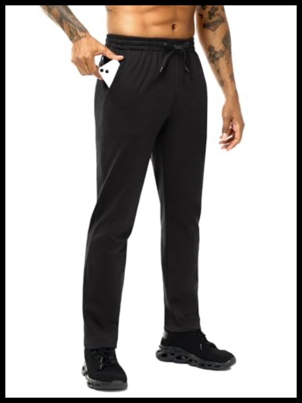 Men's Fleece Lined Sweatpants 4 Pockets Workout Running